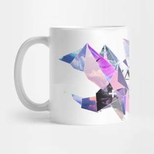 Vaporwave Origami Dragon Mug